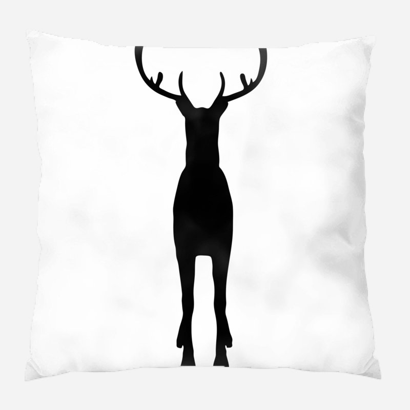 Coussin de renne Osvaldo, Microsuède, Intérieur