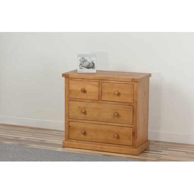 Shoshone Solid Wood 80cm W 4 - Drawer Chest of Drawers