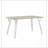 Alwynn Contemporary Rectangular Dining Table, White and Natural Wood