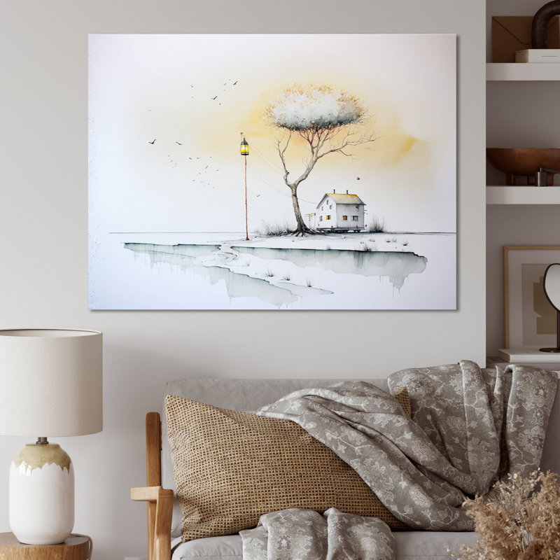 «Cloud Tree» par Little Watercolor House, reproduction sur toile, H 30 po x l 40 po x P 1,5 po, Toile tendue