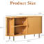 Buffet 55 "Mid-Century avec portes coulissantes Tambour, armoire à café ovale avec tablette réglable-2009558217-2009558210