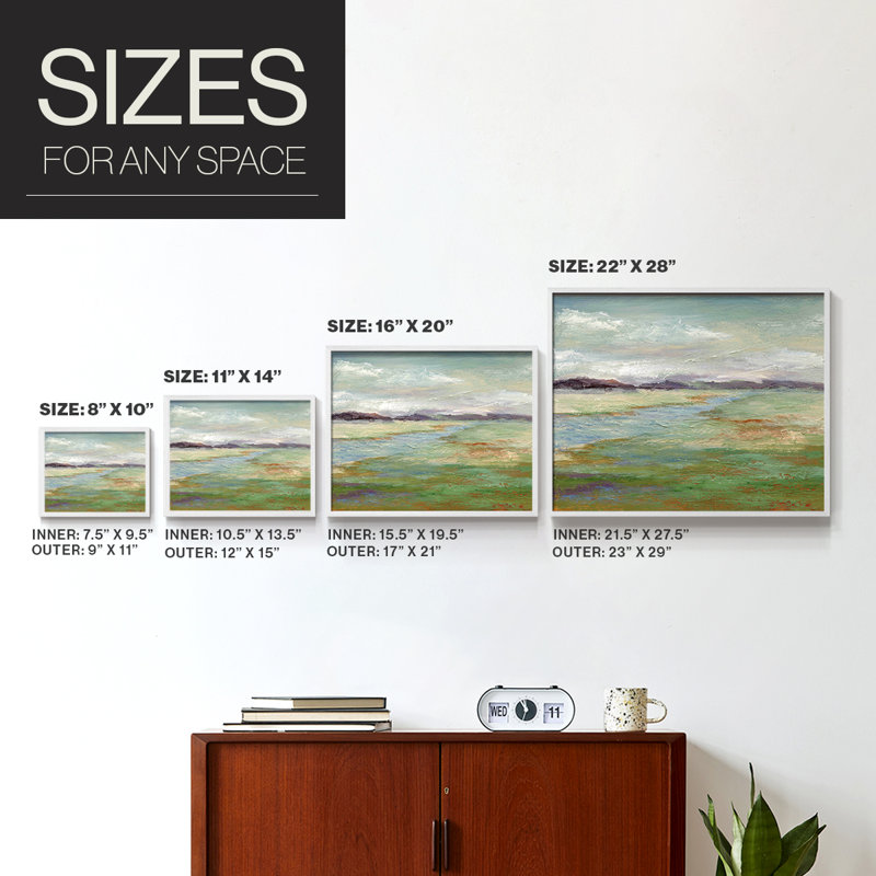 «Meadow Stream II», reproduction encadrée, H 8 po x l 10 po, Blanc