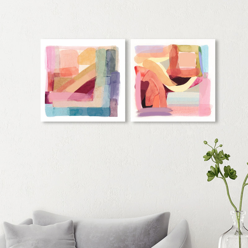 «Abstract Tone», ensemble de 2 impressions, Toile tendue, H 20 po x l 20 po