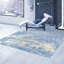 Lynnell Cotton Abstract Area Rug in Blue