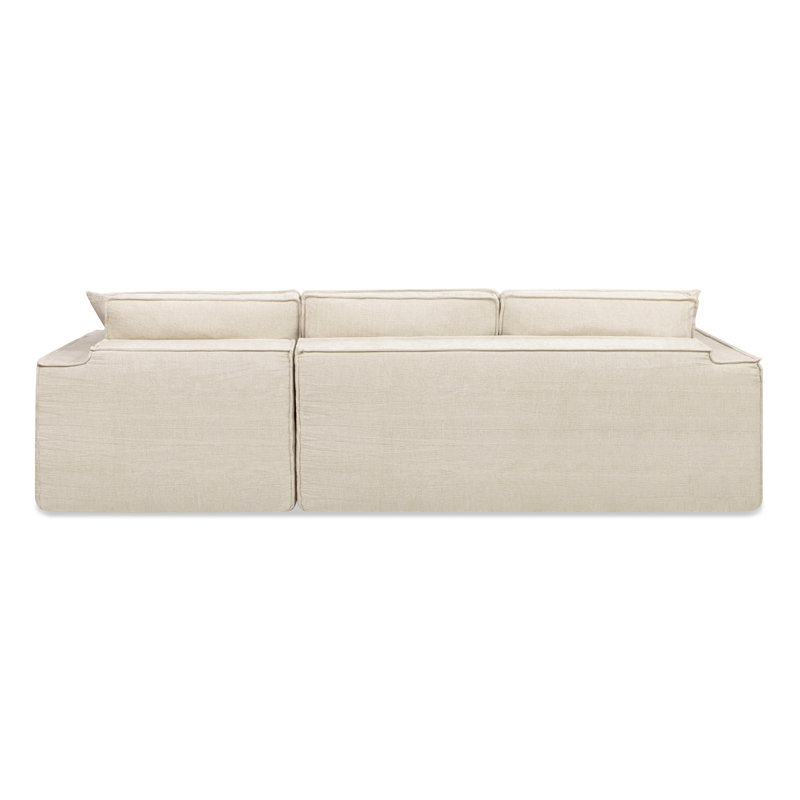 Canapé modulaire Vicence Boneless, Beige, Face à la droite