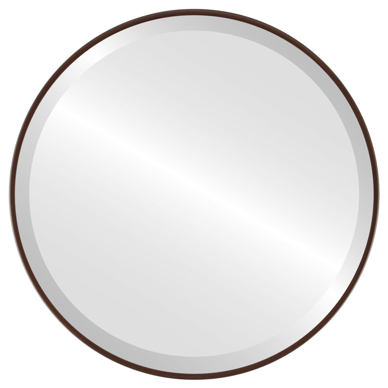Miroir d'appoint Campfort, H 14,62 po x l 14,62 po, Noyer noir