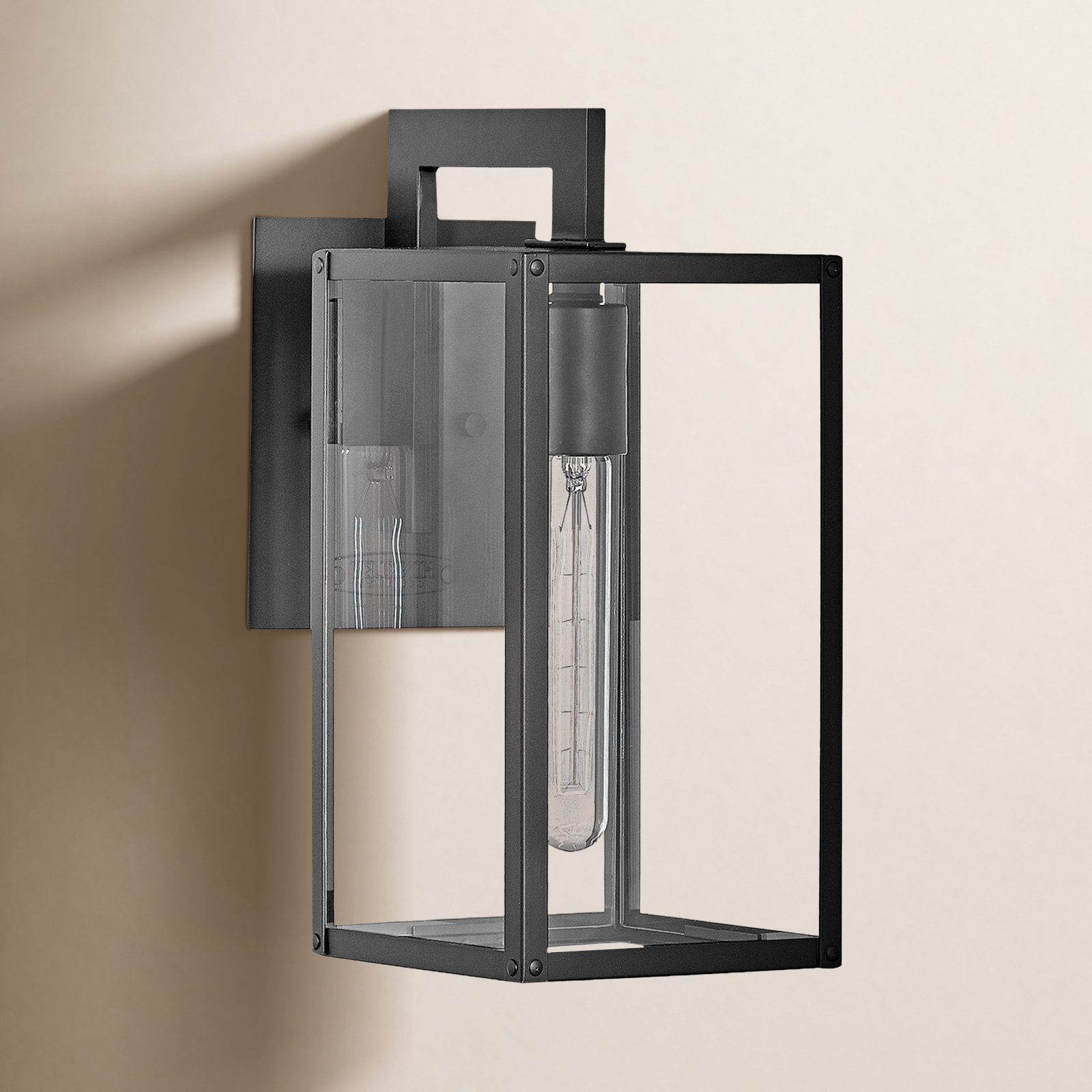 Ansley Single Light Outdoor Aluminum Wall Light, 13.25" H x 9" W x 6" D