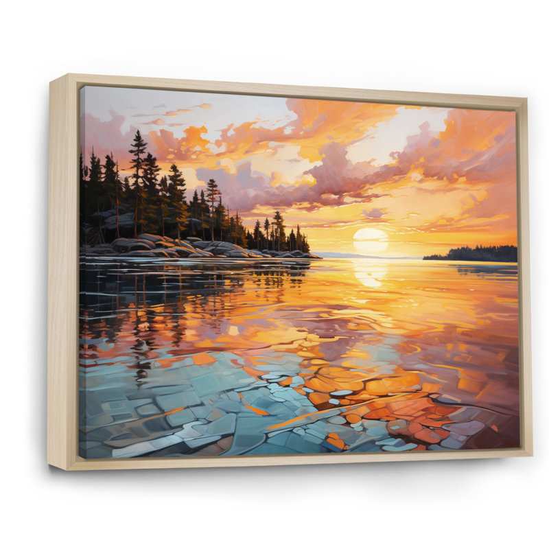 Writhlington Canada Morning Reflections II sur impression sur toile, H 24 po x l 32 po x P 1 po, Cadre naturel flottant