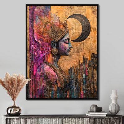 Humiston Large Indian God In India Landscape I - Hinduism Wall Art