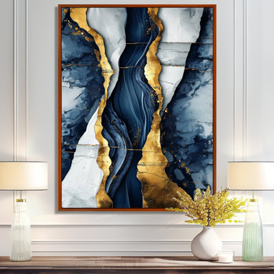 Art mural sur toile Coastal Waterfall Of Marble III - Shapes