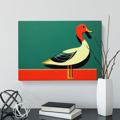 Duck Deco Style Abstract - Wrapped Canvas Print