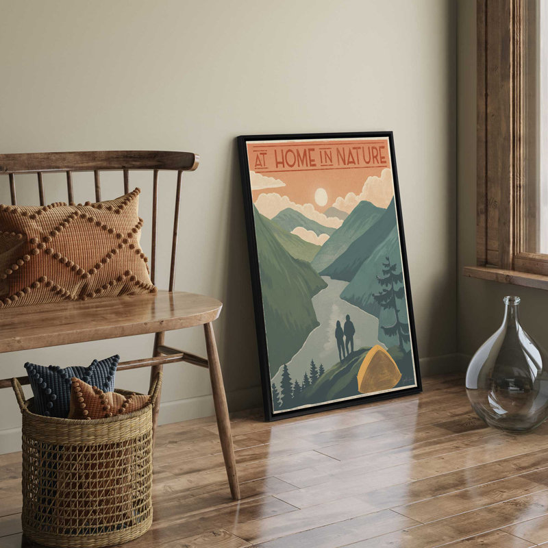«Back to Nature», reproduction sur toile, Cadre flottant blanc opaque, H 18,75 po x l 12,75 po