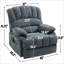 Fauteuil inclinable électrique surdimensionné avec massage en 8 points Chaleur lombaire | Chenille bleu-gris-102213063