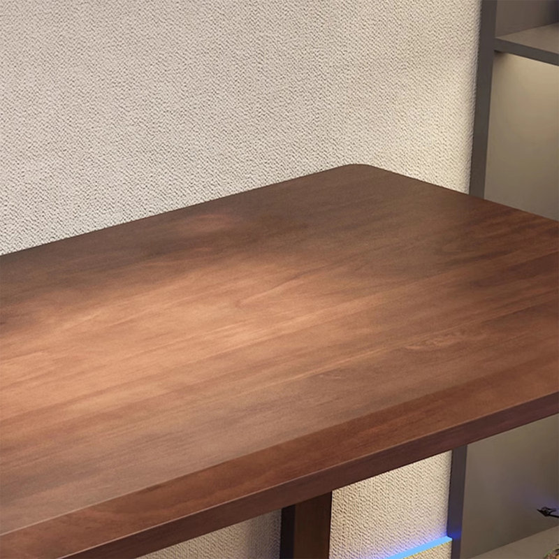 Light walnut colo rectangular solid wood desk, 29.53"H*62.99"W*23.62"D