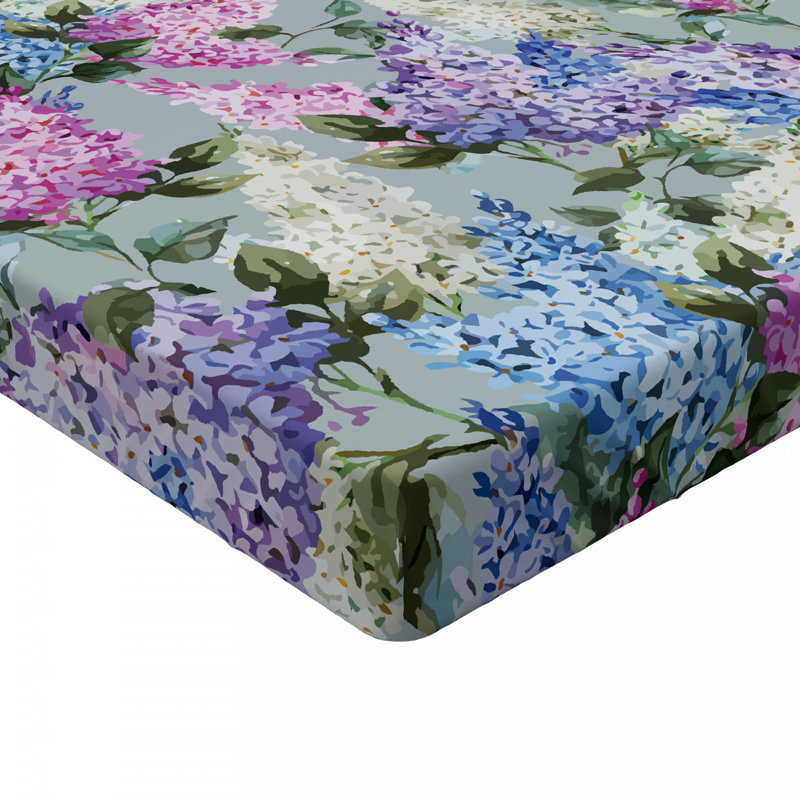 Microfiber Floral Fitted Sheet, Queen Fitted Sheet