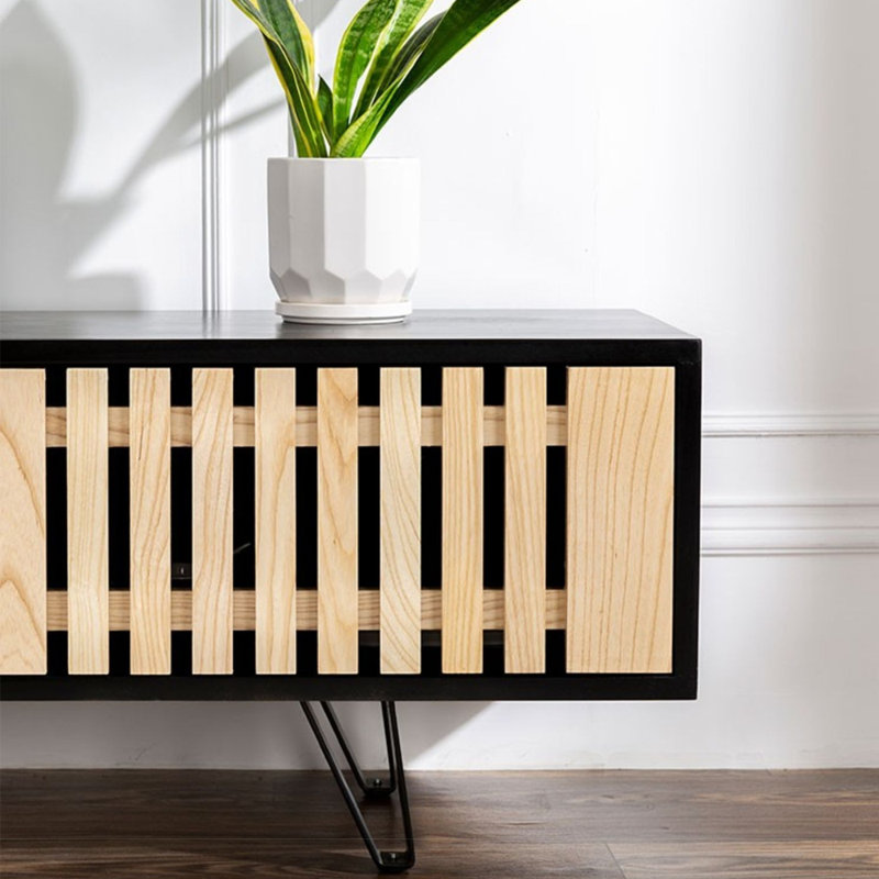 Meuble télé de style japonais, 62.74"