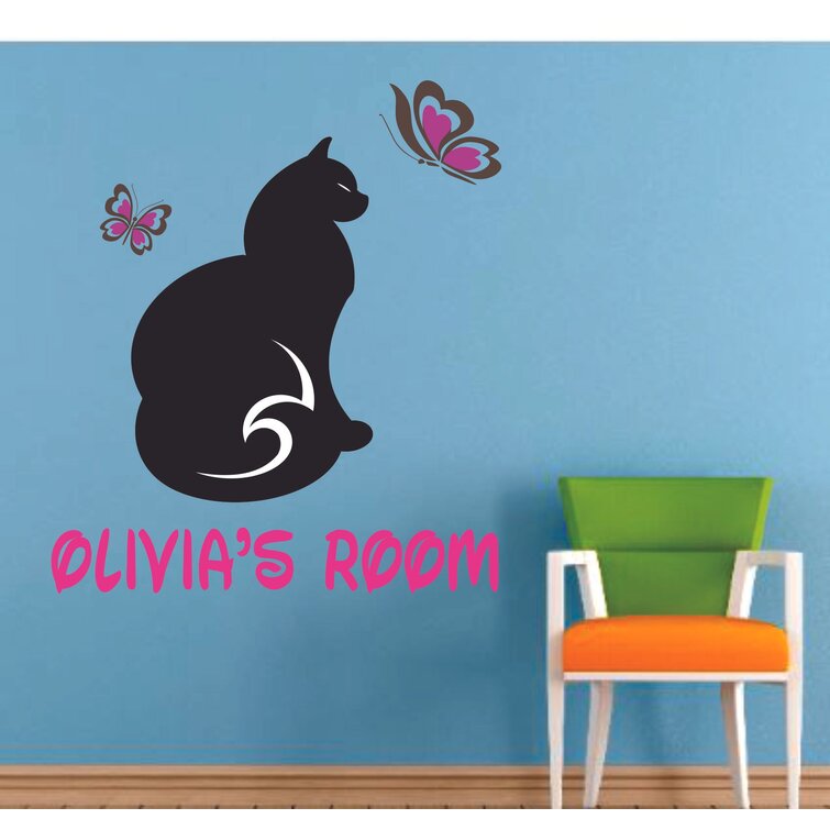 Pink Panther Cartoon Show Smiling Face Customized Wall Decal - Custom Vinyl  Wall Art - Personalized Name - Baby Girls Boys Kids Bedroom Wall Decal Room  Decor Wall Stickers Decoration Size (20x20