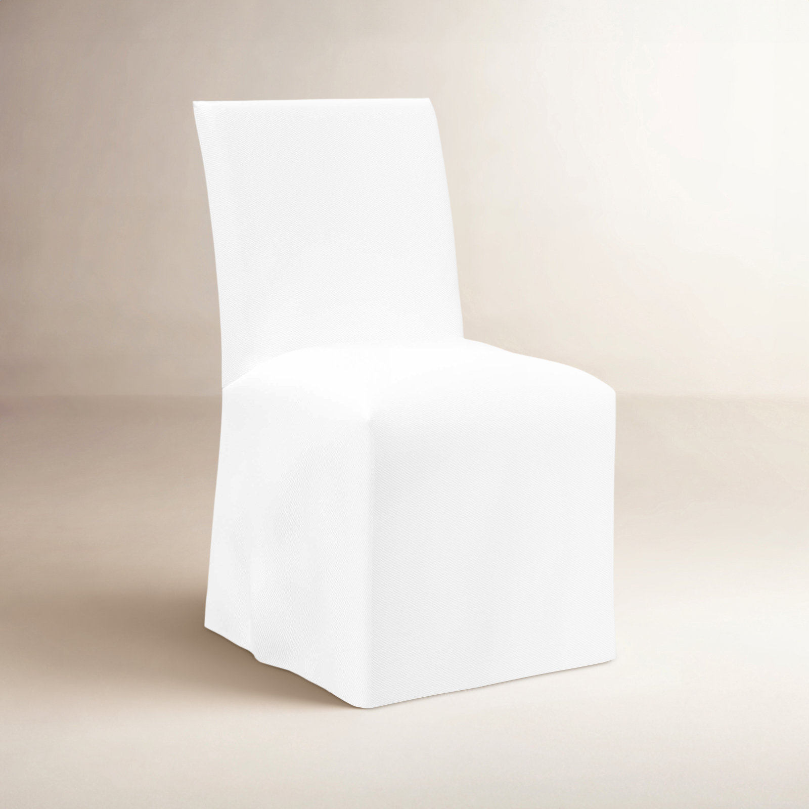Armstrong Cotton Parsons Dining Chair, White Performance Twill