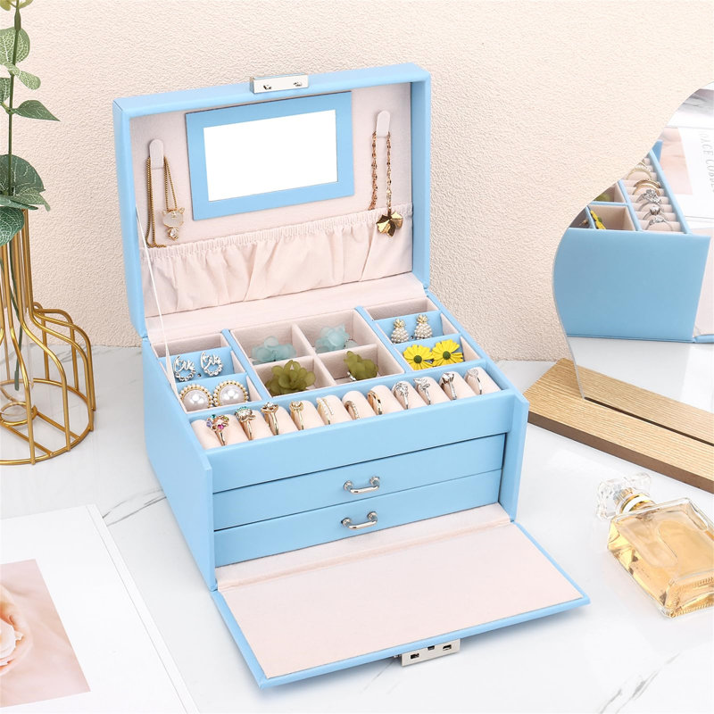 Ayaansh Jewellery Box +, Blue