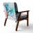 Geidel - Abstract Flowers - Upholstered Traditional Accent Arm Chair-495180381-477582353