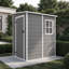 4ft X 5ft Lean To Garden Storage Shed With Window, Ventilation & Lockable Door  Durable Weather-resistant Outdoor Storage With Plastic Roof