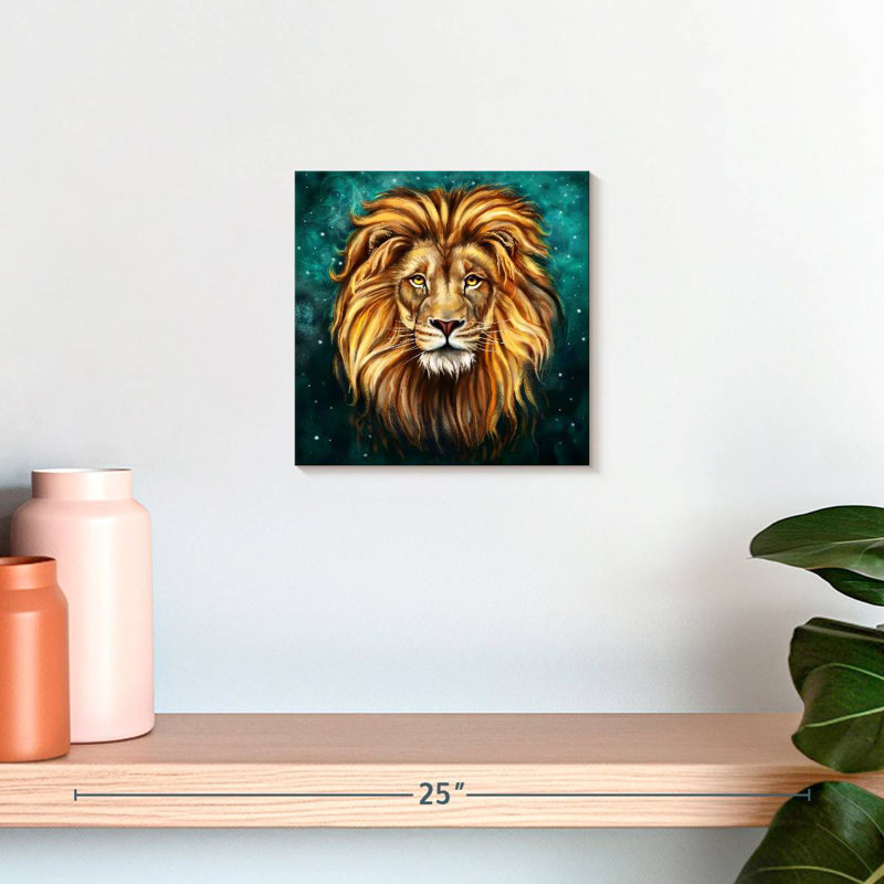 Magnifique tête de lion Brampt, H 10 po x l 10 po