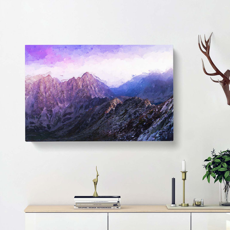 Mountains In Slovakia In Abstract - Wrapped Canvas, 60cm H x 91cm W x 3cm D