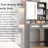 Versatile Makeup Vanity With Adjustable LED Lights And Ample Storage, Perfect For Organized Beauty Routines-418730243