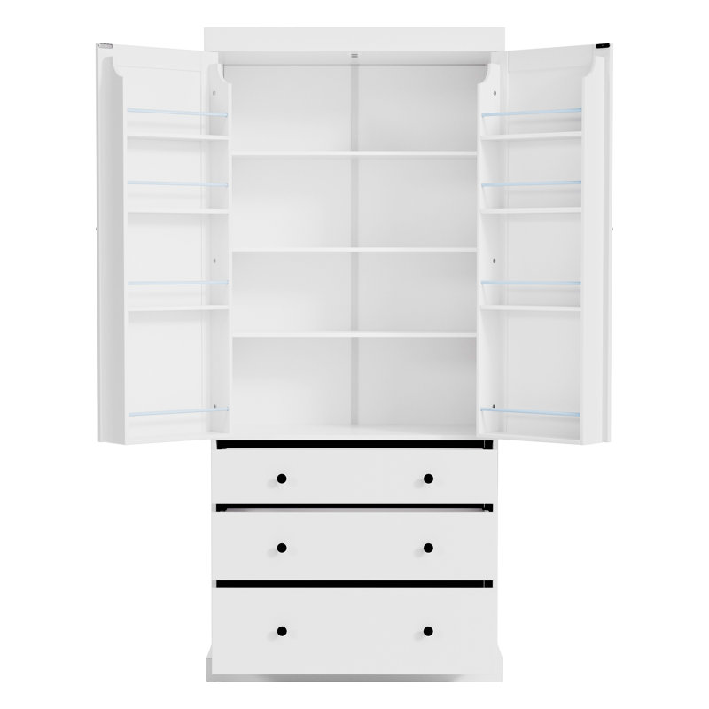 Armoire de rangement Farmhouse, Blanc