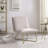 Velvet Upholstered Accent Chair with Metal Legs-639923455