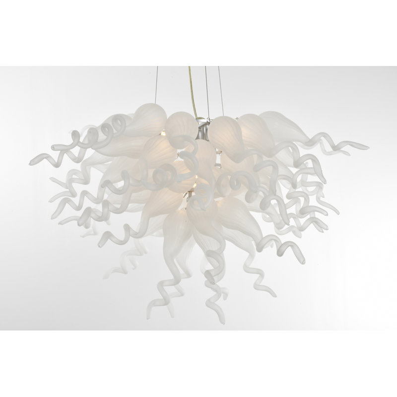 Karolin 9 - Light Glass Chandelier, White