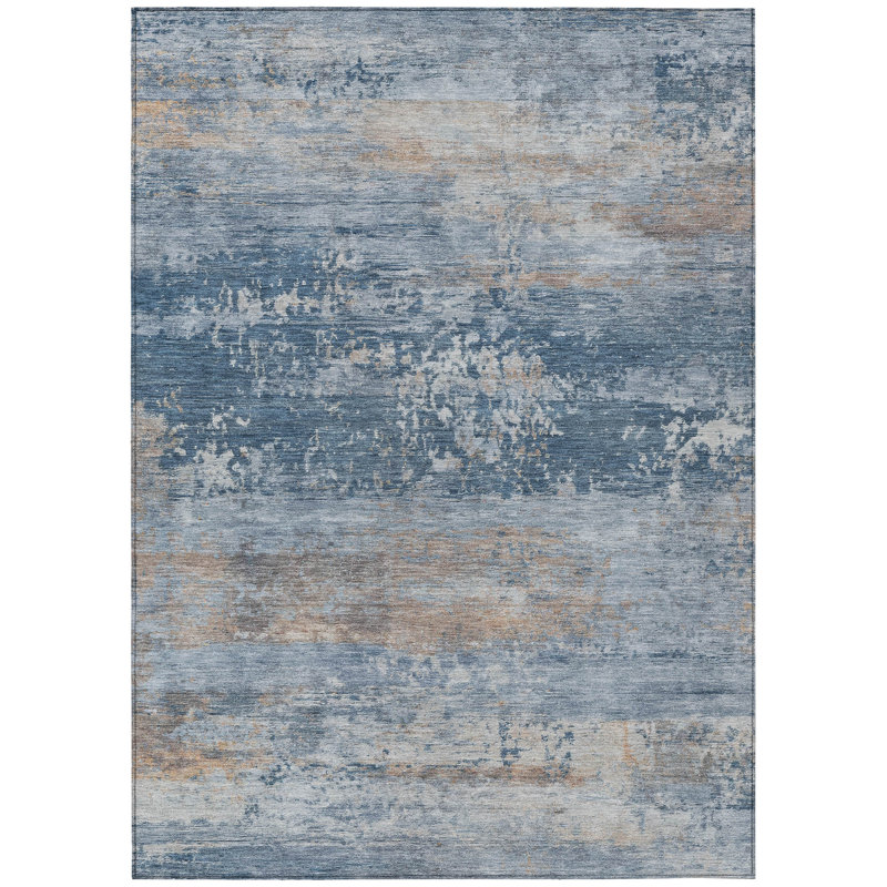 Machine Washable Indoor/Outdoor Meredith ACN2146 Abstract Rug, Rectangle 3' x 5'