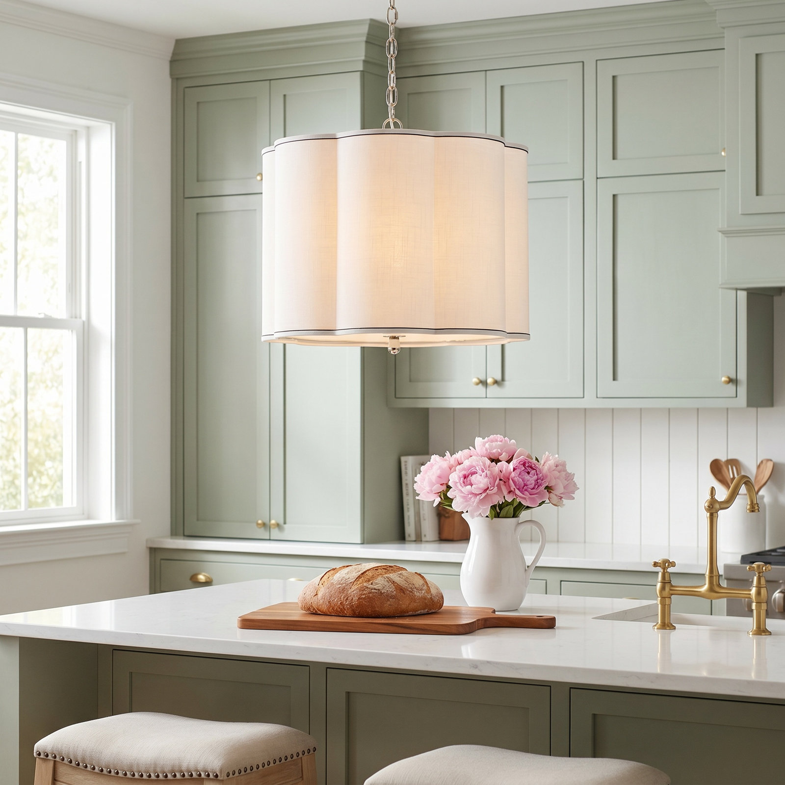 Abercorn 4 Light Pendant, Aged Brass