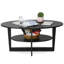 Table basse de style traîneau ovale avec rangement Yalim-1778162957-1778162958