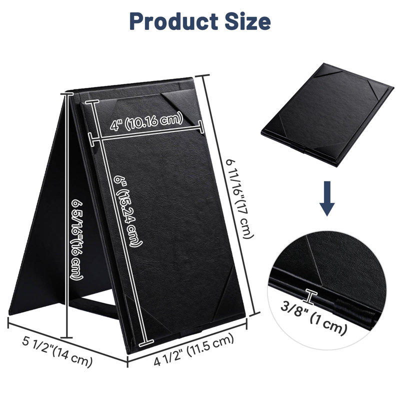 WeChef - Paquet de 10 - Tente de table porte-cadre en A à double face, 4"x6"