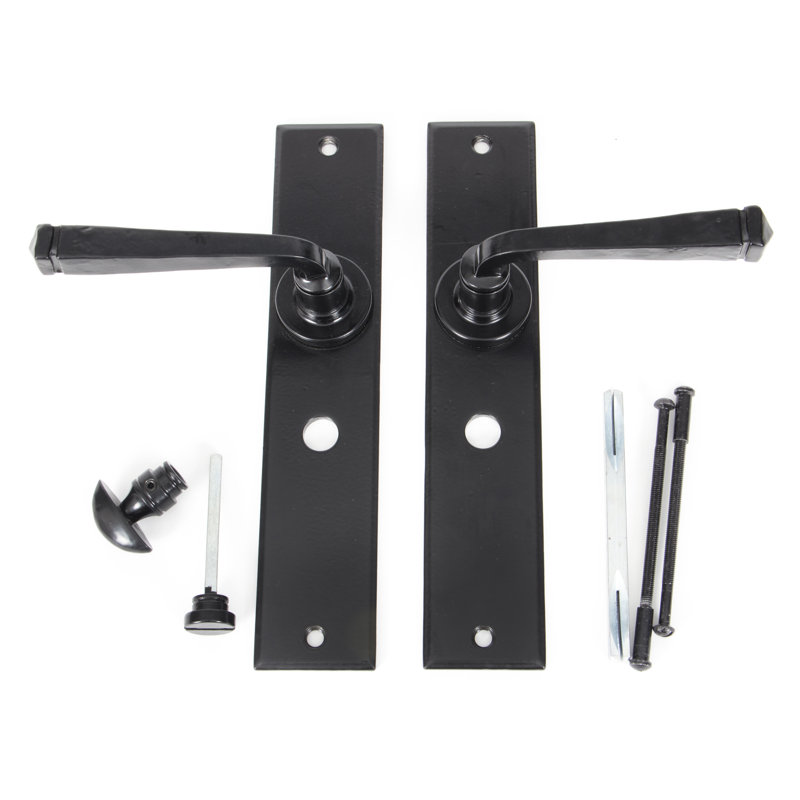 Avon Bathroom Door Handle, Black