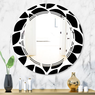 Miroir mural sans cadre moderne et contemporain à motif géométrique V Triple C