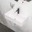 Lavabo de salle de bain mural rectangulaire en céramique blanche 21 x 12 pouces avec trou de robinet simple et trop-plein | Idée de cadeau