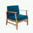 Patio wooden Lounge Chair with soft Cushions-389318399-389318398