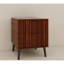 Table de chevet à 2 tiroirs avec rangement spacieux, ton de bois brun, bois d'ingénierie, table de chevet moderne de couleur chambre à coucher, option de rangement