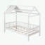 Lit simple en bois avec clôture-1281897302