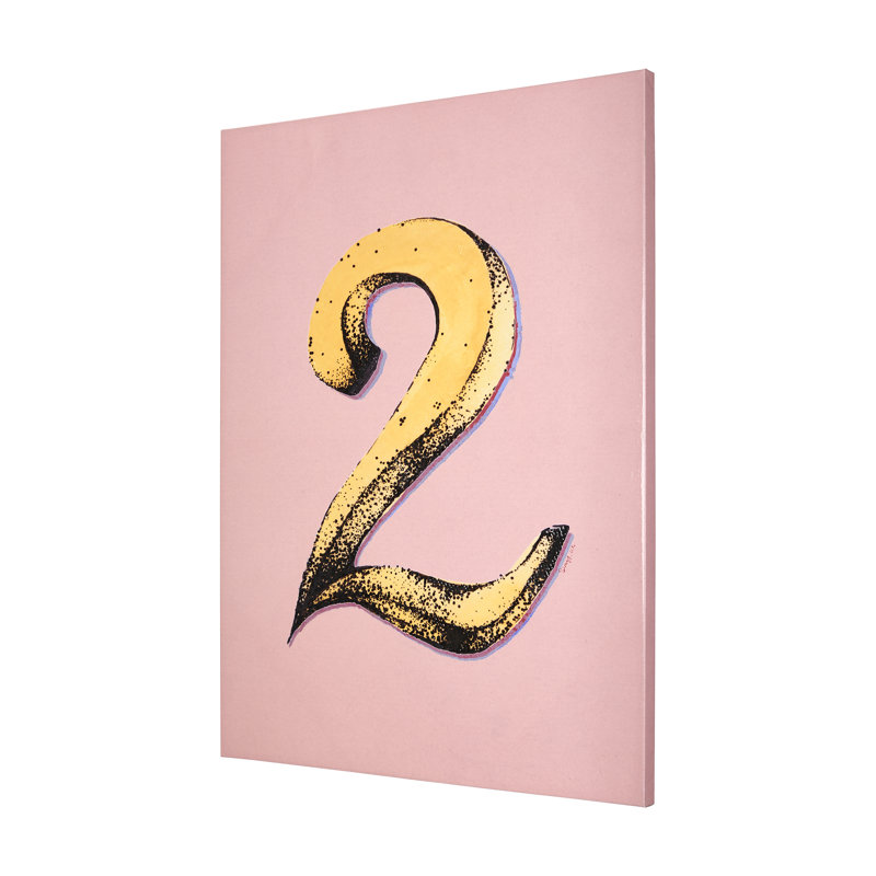 Numbers II a Hand Embelished Textured Canvas, 40" H x 30" W x 3" D