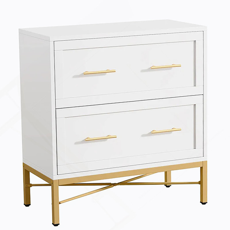Office File Cabinet,2-Drawer File Cabinet,Sleek Design Storage Cabinet, White