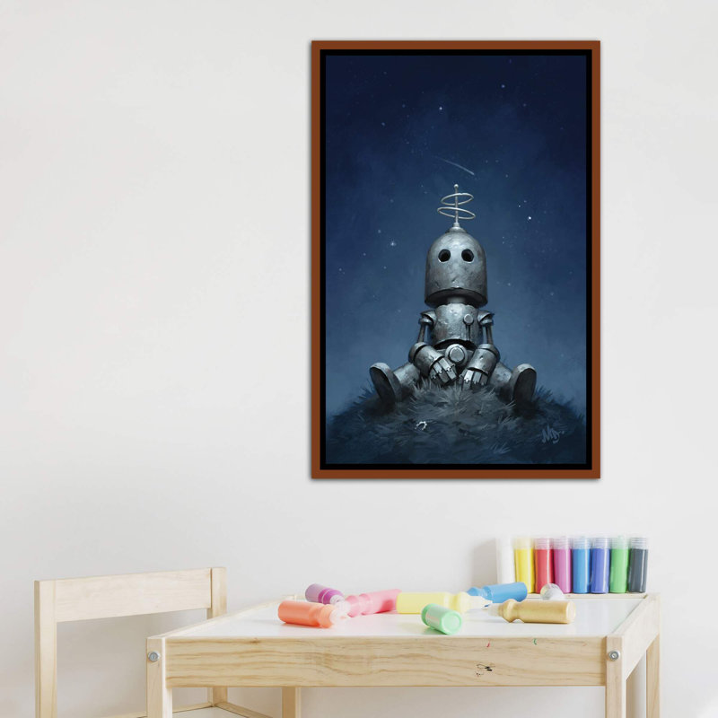 Décoration murale pour enfants Interval, H 60 po x l 40po x P 1,5 po, Toile classique avec cadre brun