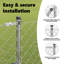 Chain Link Fence With 7 Flanged Posts Galvanised Steel-1156240486-1156240485