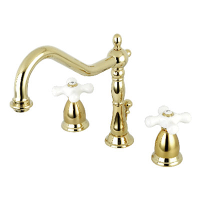 Robinet de salle de bain espacé avec ensemble de bonde Heritage
