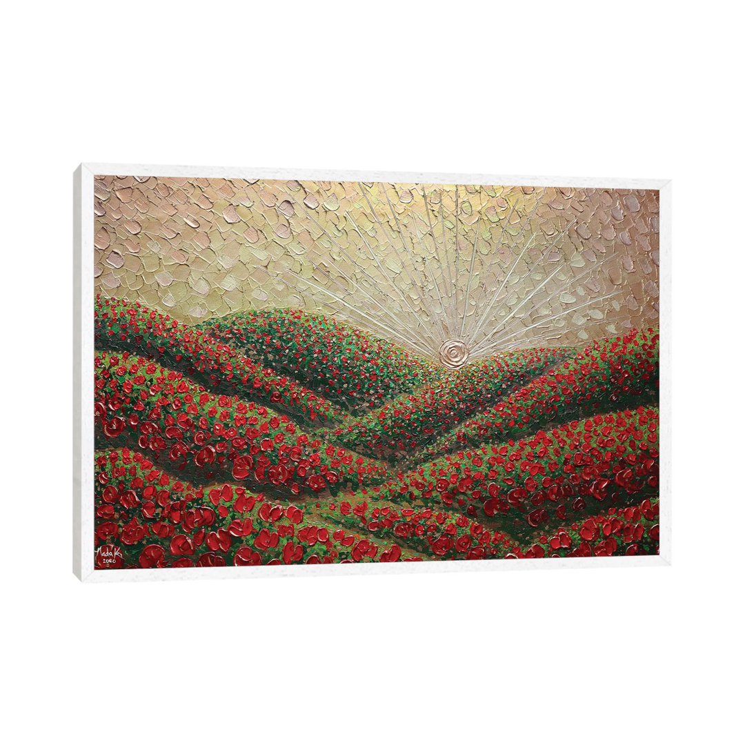 Hidden Hills - Gold Red von Nada Khatib - Galerie-verpackte Leinwand Giclée auf Leinwand