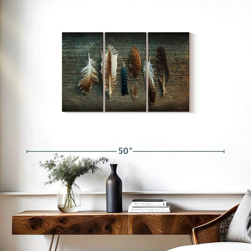 Kerner Feather Collection I, 20" H x 33" W