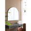 Miroir arqué 33 "x 31" avec cadre en fer doré pour salle de bain, chambre à coucher, vestibule