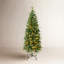 National Tree Company, First Traditions Collection, 7.5Ft Artificial Feel Real® Duxbury Light Green Slim Mixed Hinged Tree-389374249-389374254